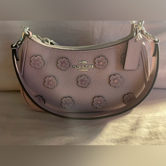Coach small Teri purple lavender tea rose shoulder bag - Picture 2 of 10